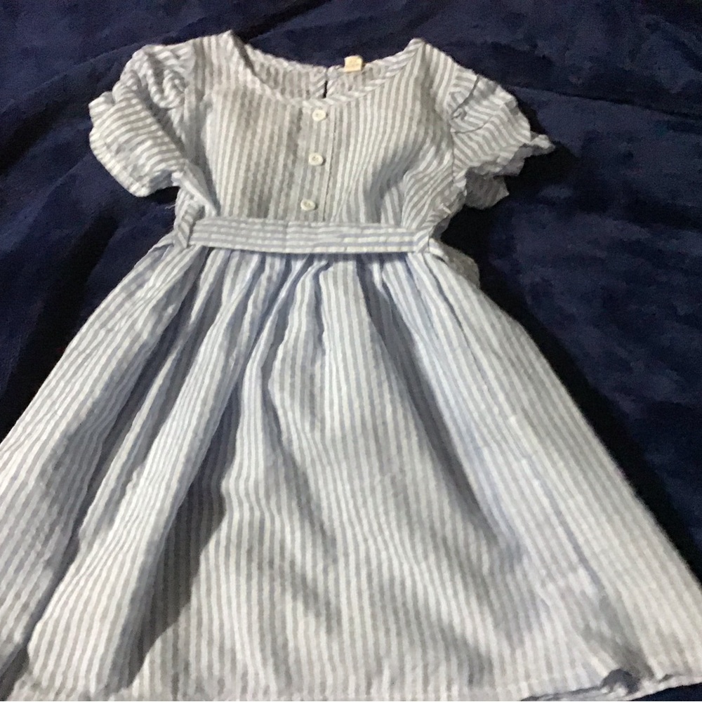 Blue Striped Kids Dress
